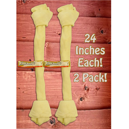 Prime Rawhide 24 Inch Massive Bone 2 Pack