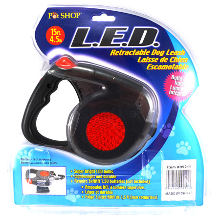 Retractable LED Leash With Reflector