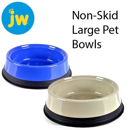 JW Pet - Large Non-Skid Bowl - Choose Blue Or Sand Colors At Checkout