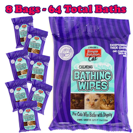 Simple Solutions Calming Cat Wipes 8 Pack 64 Wipes!