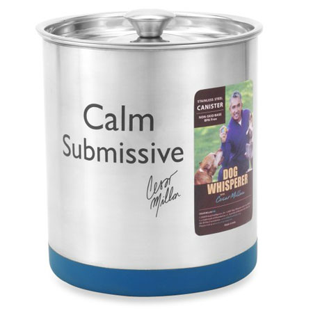 Cesar Millan Dog Whisperer Large Stainless Steel Canister