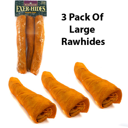 Exer-Hides 8 Inch Rawhide Roll 3 Pack