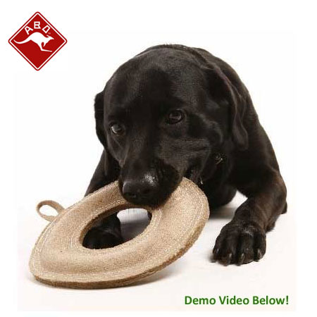 Aussie Naturals- 9 Inch Jute Donut Durable Dog Chew Toy