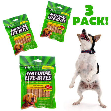Natural Lite-Bites Chewable Treats For Healthier Dogs 3 Pack