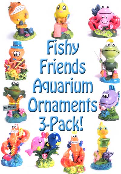 Fishy Friends Aquarium Ornament 3 Pack