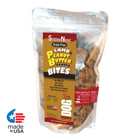 Carlson Morgan Sticky Nose Lamb and Peanut Butter Coated Bites 5oz