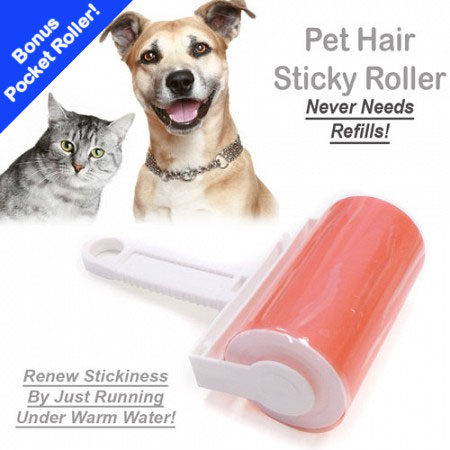 Sticky Hand Roller - Never Needs Refills -  Plus A Bonus Pocket Roller!
