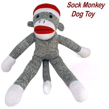 Sock Monkey Dog Toy 