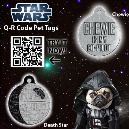 Star Wars QR Code Pet Tags - No Engraving Needed!